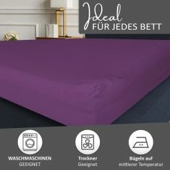 Null Spannbettlaken Boxspringbett 100% Baumwolle 180-200x220 Cm Lila -MATRATZEN 02a58289 a86d 4cbd aa27 05816961dba7 scaled
