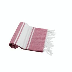 Null Hamamtuch »Saunatuch« Palazzio In Rot Mit Weißen Streifen • Ca. 90x180 Cm -MATRATZEN 07089048 b7cf 4449 9a27 9da8c6523605