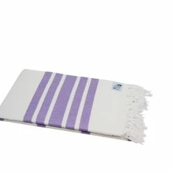 Null Hamamtuch Pestemal Fisch Weiß/flieder Ca. 100x175 Cm