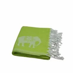 Null Hamamtuch Pestemal Kiwigrün Weiß | Mit Kleinen Elefanten Ca. 95x175 Cm -MATRATZEN 174740f2 317c 4d44 8ddc 77cc82cd333f