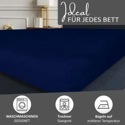 Null Spannbettlaken Jersey 100% Baumwolle 120-130x200 Cm Dunkelblau -MATRATZEN 19d38def 245b 40f1 821c 1855d1d8b1fb scaled