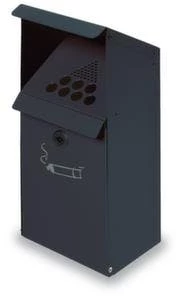 Null Wandascher, HxBxT 300x230x60mm, Stahl, Korpus Anthrazit, M. Schutzdach 4 Null Wandascher, HxBxT 300x230x60mm, Stahl, Korpus Anthrazit, M. Schutzdach – Bild 2