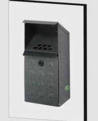 Null Edelstahl-Wandascher, HxBxT 530x120x180mm, Edelstahl, Korpus Matt, Rund, M. Schutzdach -MATRATZEN 1e9c57ae 6720 4e4f 90f9 e2e43708a6ee