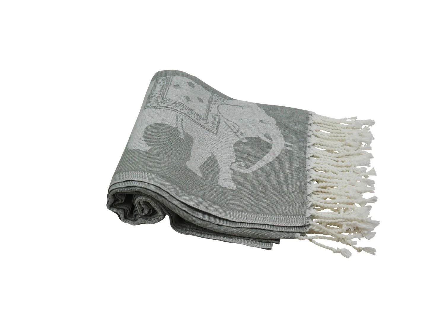 Null Hamamtuch Pestemal Grau Weiß | Mit Großen Elefanten Ca. 95x175 Cm 8 Null Hamamtuch Pestemal Grau Weiß | Mit Großen Elefanten Ca. 95x175 Cm – Bild 6