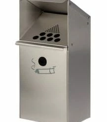 Null Edelstahl-Wandascher, HxBxT 320x240x100mm, Edelstahl, M. Schutzdach -MATRATZEN 27082925 832f 4254 b6a1 9e35e7647288