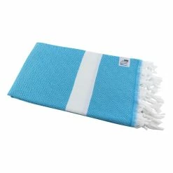 Null Hamamtuch »Pestemal« Diamant Türkis/weiß Ca. 100x170 Cm