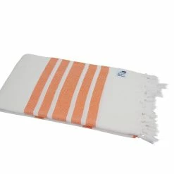 Null Hamamtuch Pestemal Fisch Weiß/orange Ca. 100x175 Cm