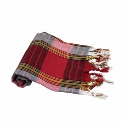 Null Hamamtuch Kariert »Pestemal« Classic Rot/schwarz/weiß Ca. 80x180 Cm -MATRATZEN 2950c3b9 8525 4321 b419 5cb69071855c