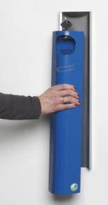 Null Wandascher, HxBxT 300x230x60mm, Stahl, Korpus Anthrazit, M. Schutzdach 7 Null Wandascher, HxBxT 300x230x60mm, Stahl, Korpus Anthrazit, M. Schutzdach – Bild 5