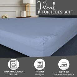 Null Spannbettlaken Boxspringbett 100% Baumwolle 180-200x220 Cm Hellblau -MATRATZEN 4c8c3841 e14f 4c15 a968 9df639905ec8 scaled