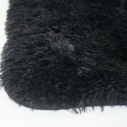 Null Teppich HWC-F69, Shaggy Läufer Hochflor Langflor, Stoff/Textil Flauschig Weich 160x120cm ~ Schwarz -MATRATZEN 5241196d 6be2 445d 8424 b94ee2db21de