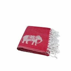Null Hamamtuch Pestemal Rot Weiß | Mit Kleinen Elefanten Ca. 95x175 Cm -MATRATZEN 5d8833cc 2639 4169 9796 756abd3d26aa