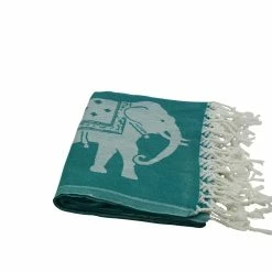 Null Hamamtuch Pestemal Petrolgrün Weiß | Mit Großen Elefanten Ca. 95x175 Cm -MATRATZEN 5de551cb ecad 4f2a bfd8 f874fb15dccc