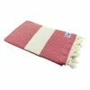 Null Hamamtuch Saunatuch Diamant Rot Beige Ca. 100x175 Cm