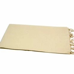 Null Hamamtuch Sultan Beige Ohne Streifen | Mit Fransen