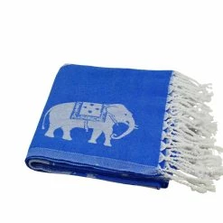 Null Hamamtuch Pestemal Blau Weiß | Mit Kleinen Elefanten Ca. 95x175 Cm -MATRATZEN 8b6a33b0 a736 4e7a 9bad b3f1a347ee97