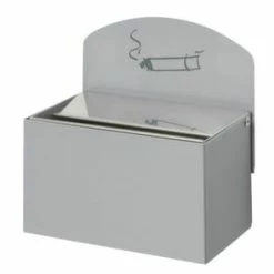 Null Wandascher, HxBxT 125x200x125mm, Stahl, Korpus Silber