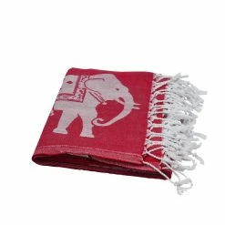 Null Hamamtuch Pestemal Rot Weiß | Mit Großen Elefanten Ca. 95x175 Cm -MATRATZEN b08d4e29 beba 4267 8708 37b994fd4111