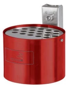 Null Wandascher, HxØ 150x200mm, Stahl, Korpus Kobaltblau, M. Schutzdach 6 Null Wandascher, HxØ 150x200mm, Stahl, Korpus Kobaltblau, M. Schutzdach – Bild 4