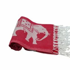 Null Hamamtuch Pestemal Rot Weiß | Mit Großen Elefanten Ca. 95x175 Cm -MATRATZEN ba82f2c2 bfea 40da b7c7 780d7d45bb27