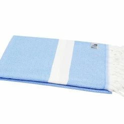 Null Hamamtuch »Pestemal« Diamant Hellblau/weiß Ca. 100x170 Cm