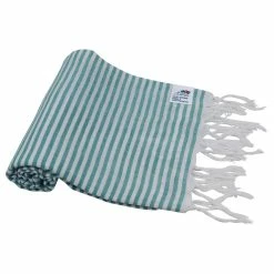 Null Strandtuch »Hamamtuch« Dünne Streifen Smaragdgrün Ca. 95x170 Cm • Badetuch -MATRATZEN c4e09104 9888 483d 9590 b4ac9a4a5324