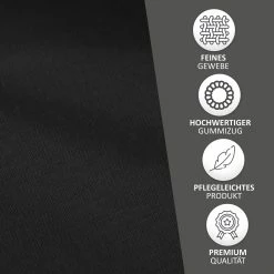 Null Spannbettlaken Boxspringbett 100% Baumwolle 180-200x220 Cm Schwarz