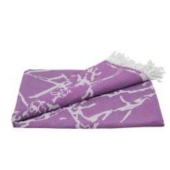 Null Hamamtuch Als Strandtuch Lila Ca. 100x170 Cm | Marmor