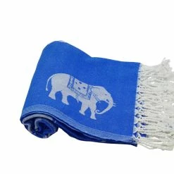 Null Hamamtuch Pestemal Blau Weiß | Mit Kleinen Elefanten Ca. 95x175 Cm -MATRATZEN ea774ebf cbec 4597 945a 936bd3ce57cf