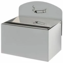 Null Wandascher, HxBxT 87x140x98mm, Stahl, Korpus Silber