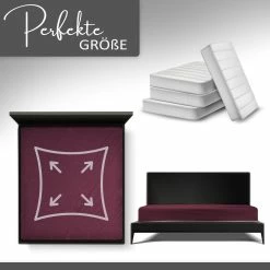 Null Spannbettlaken Jersey 100% Baumwolle 140-160x200 Cm Bordeaux -MATRATZEN f532df9b e367 4a62 bba8 80bb978a418c