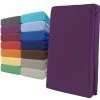 Null Spannbettlaken Jersey 100% Baumwolle 180-200x200 Cm Lila