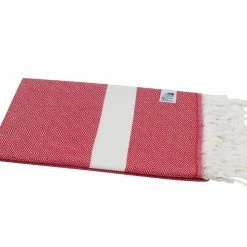 Null Hamamtuch »Pestemal« Diamant Rot/weiß Ca. 100x170 Cm