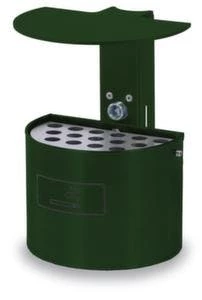 Null Wandascher, HxØ 150x200mm, Stahl, Korpus Moosgrün 6 Null Wandascher, HxØ 150x200mm, Stahl, Korpus Moosgrün – Bild 4