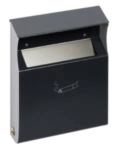 Null Wandascher, HxBxT 300x230x60mm, Stahl, Korpus Anthrazit, M. Schutzdach 3 Null Wandascher, HxBxT 300x230x60mm, Stahl, Korpus Anthrazit, M. Schutzdach